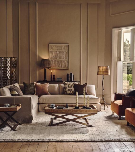 OKA, Pietro Corner Sofa - Natural, Sofas, Linen
