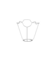 OKA, White Coated European Metal Carrier 8cm - White, Shade Carrier