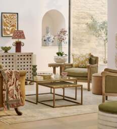 OKA, Solasta Nesting Coffee Table - Antique Bronze, Coffee Table - thumbnail 1