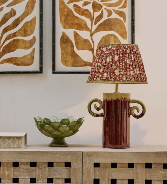 OKA, Eirys Lampshade 35cm - Warm Red/Hemp, Lampshade - image 1