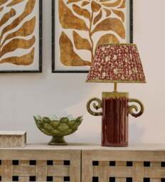 OKA, Eirys Lampshade 35cm - Warm Red/Hemp, Lampshade