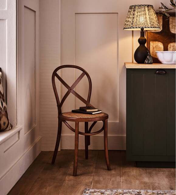 OKA, Croix Rattan Dining Chair - Burnt Oak, Dining Chair - image 1