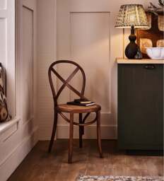 OKA, Croix Rattan Dining Chair - Burnt Oak, Dining Chair