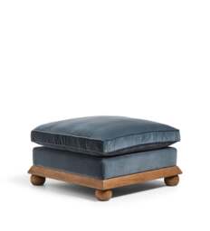 OKA, Burghley Velvet Ottoman - Air Force Blue, Ottoman - thumbnail 2