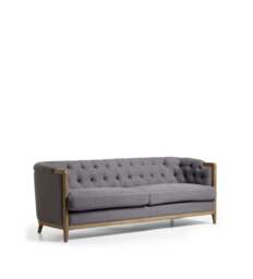 OKA, Venustas Linen 3-Seater Sofa - Charcoal, Sofa - thumbnail 2