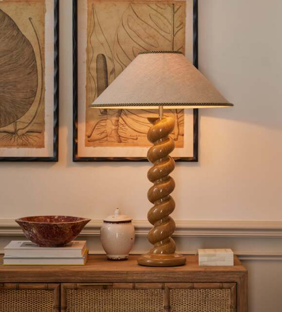 OKA, Elowen Coolie Lampshade 50cm - Green, Lampshade