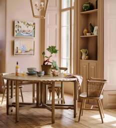 OKA, Aderyn Dining Table - Aged Elm, Dining Table