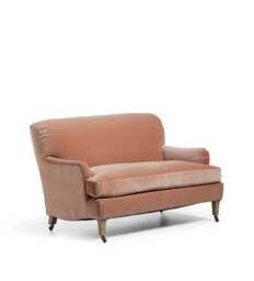 OKA, Coleridge Velvet 2-Seater Sofa - Apricot, Sofa - thumbnail 2