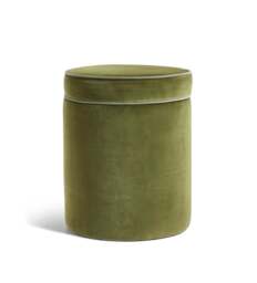 OKA, Samena Velvet Ottoman - Spruce, Ottoman - thumbnail 2