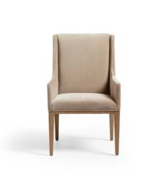 OKA, Beau Dining Chair - Porridge Velvet, Dining Chair