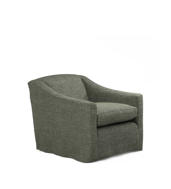 OKA, COVER ONLY - Egerton Laundered Linen Loose Cover for Armchair - Dune Green, MTO Sofa Loose Cover - image 1