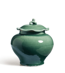 OKA, Maranka Lidded Pot - Jade, Pots and Urns, Clay/Porcelain