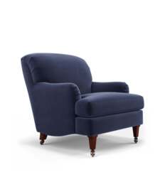 OKA, Coleridge Velvet Armchair - Sapphire, Armchair - thumbnail 2
