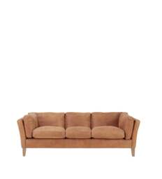 OKA, Marwick Leather 3-Seater Sofa - Aged Tobacco, Sofa - thumbnail 2