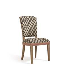OKA, Camaret Serigraph Linen Dining Chair - Black/Natural, Dining Chair - thumbnail 2