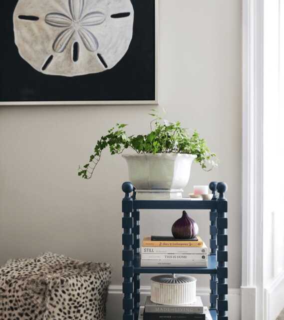 OKA, Huxley Side Table - Pure Indigo, Side Tables, Mango Wood