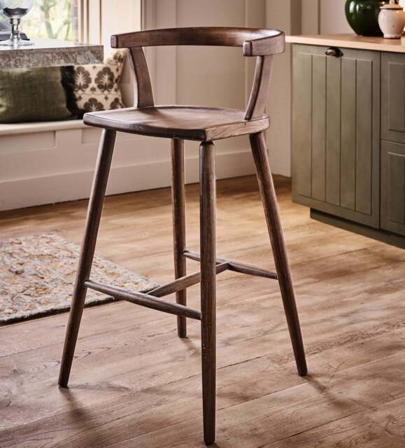 OKA, Altier Bar Stool - Burnt Oak, Bar Stool