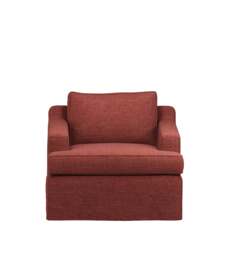 OKA, COVER ONLY - Beale Laundered Linen Loose Cover for Armchair - Terra, MTO Sofa Loose Cover