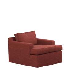 OKA, COVER ONLY - Beale Laundered Linen Loose Cover for Armchair - Terra, MTO Sofa Loose Cover - thumbnail 2