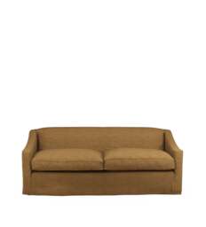 OKA, COVER ONLY - Egerton Laundered Linen Loose Cover for 3-Seater Sofa - Ochre, MTO Sofa Loose Cover - thumbnail 1