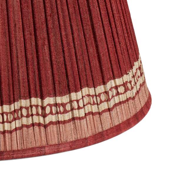 OKA, Longshan Silk Pleated Lampshade 35cm - Blood Orange, Lampshade