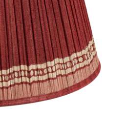 OKA, Longshan Silk Pleated Lampshade 35cm - Blood Orange, Lampshade - thumbnail 1