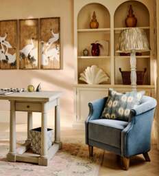 OKA, Balneus Chair - Air Force Blue, Armchair - thumbnail 1