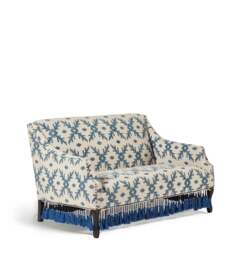 OKA, Tarma Lazaret Cotton 2-Seater Sofa - Midnight Blue/Off-White, Sofa - thumbnail 2