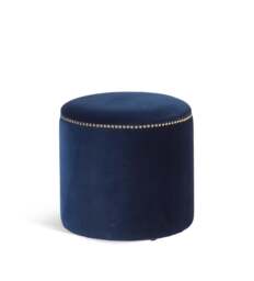 OKA, Costellini Velvet Ottoman - Perfect Navy, Ottoman - thumbnail 2