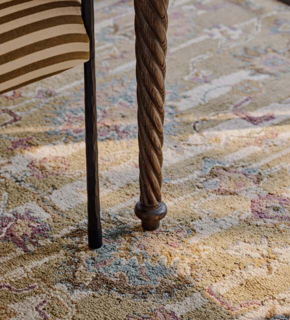 OKA, Mahin Rug 244x305cm - Gold/Ivory, Rug by OKA | ufurnish.com