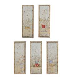 OKA, Pentangle Wall Art Panels - Set of Five - Multi, Wall Art - thumbnail 2