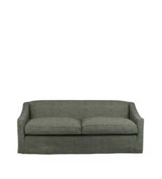 OKA, COVER ONLY - Egerton Laundered Linen Loose Cover for 3-Seater Sofa - Dune Green, MTO Sofa Loose Cover