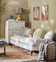 OKA, Coleridge Linen 3-Seater Sofa - Natural, Sofa