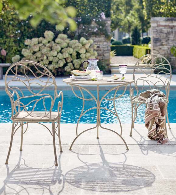 OKA, Viticcio Metal Garden Table - Grey Metal, Garden Table - image 1