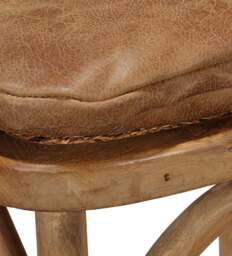 OKA, Camargue Chair Leather Seat Pad - Aged Tobacco, Cushion Pad