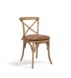 OKA, Camargue Chair Leather Seat Pad - Aged Tobacco, Cushion Pad - thumbnail 2