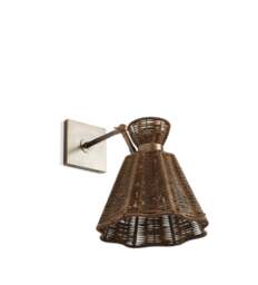 OKA, Concho Wall Lamp - Antique Brass/Rattan Brown, Wall Lamp - thumbnail 2