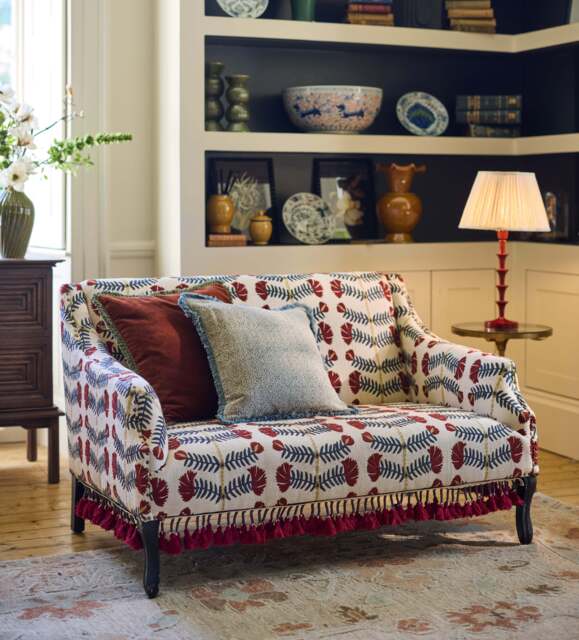 OKA, Tarma Highweald Cotton 2-Seater Sofa- Sapphire, Sofa - image 1