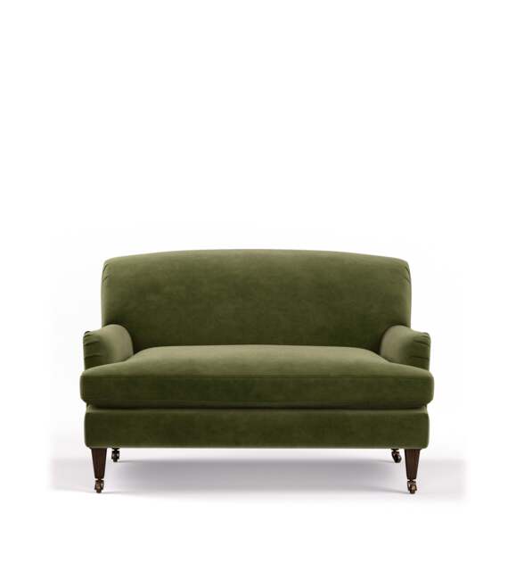 OKA, Coleridge Velvet 2-Seater Sofa - Spruce, Sofa - image 1