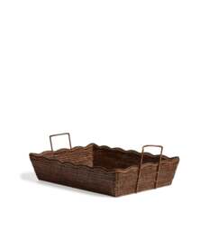OKA, Talasa Rectangular Rattan Basket - Antique Brown, Storage Basket - thumbnail 2