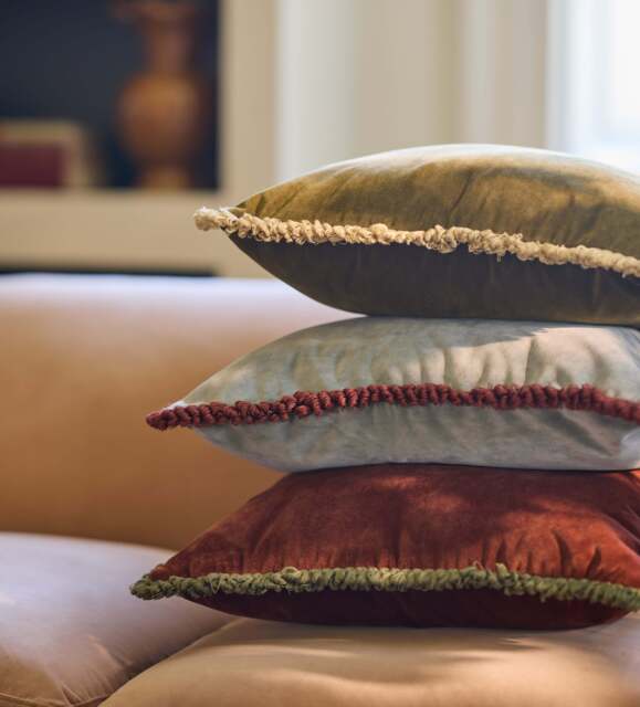 OKA, Elveden Velvet Cushion Cover - Celadon, Cushion Cover - image 1