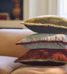 OKA, Elveden Velvet Cushion Cover - Celadon, Cushion Cover - thumbnail 1