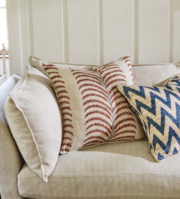OKA, Areca Cushion Cover - Blood Orange/Air Force Blue, Cushion Cover - image 1