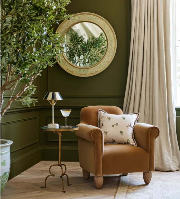 OKA, Rupert Velvet Armchair - Fawn, Armchair - image 1