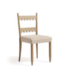 OKA, Jennie Linen Dining Chair - Weathered Oak, Dining Chair - thumbnail 2