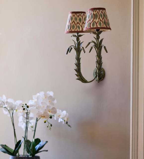 OKA, Chadhana Lampshade 17cm - Warm Red & Dark Seafoam, Lampshade - image 1