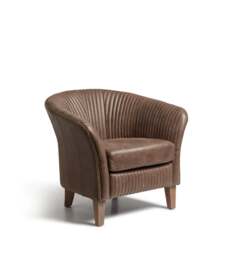 OKA, Crosby Leather Armchair - Dark Vellum, Armchair - thumbnail 2