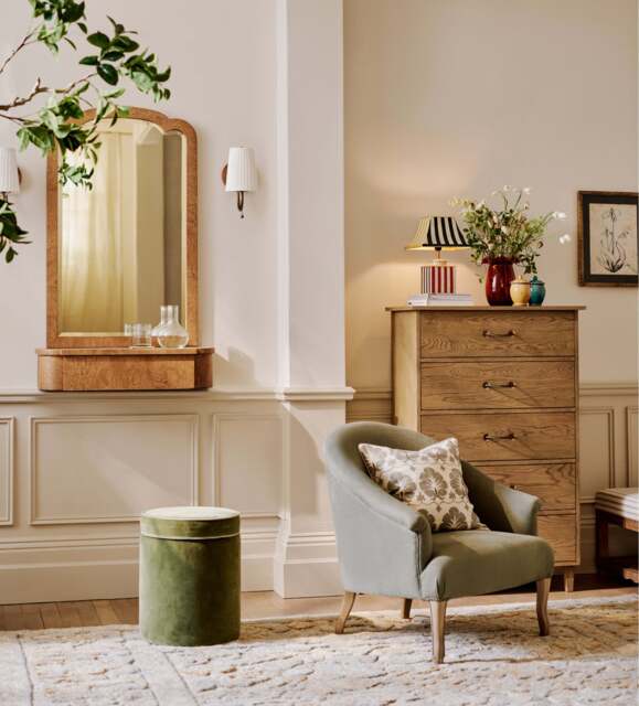 OKA, Ada Console Mirror - Warm Burl, Wall Mirror - image 1