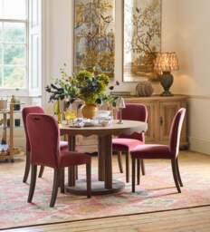 OKA, Stafford Velvet Dining Chair - Blood Orange - Set of Four, BAO Bundle - thumbnail 2