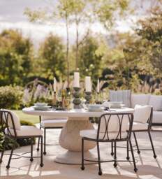OKA, Artichaut Stone Indoor/Outdoor Dining Table - Nordic Grey, Dining Table - thumbnail 1